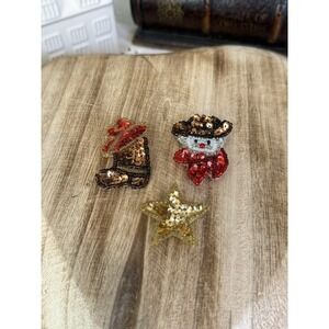 Vintage Western Beaded Button Covers Cowboy Boot‎ Star
